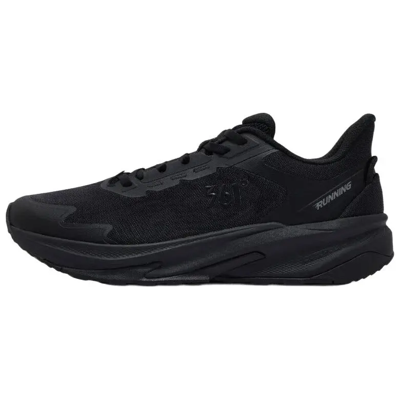 361° Cushioning And Breathable Low Top City Commute Running Shoes Men's Obsidian Black
