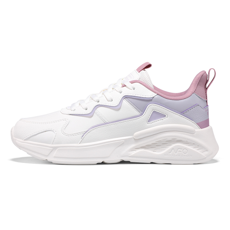 361° Cushioning Low-Top Casual Shoes Women's White Purple