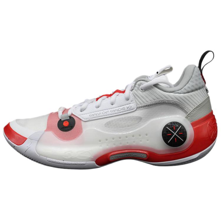 LiNing Wade's Way 10 Low Cushioning, Wear Resistant Low Top Basketball Shoes Men's White Red