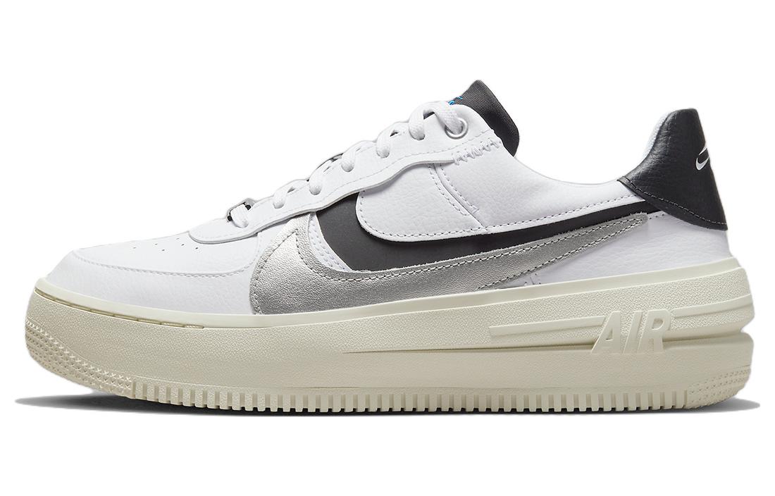Nike Air Force 1 PLT.AF.ORM White Metallic Silver Black Women's