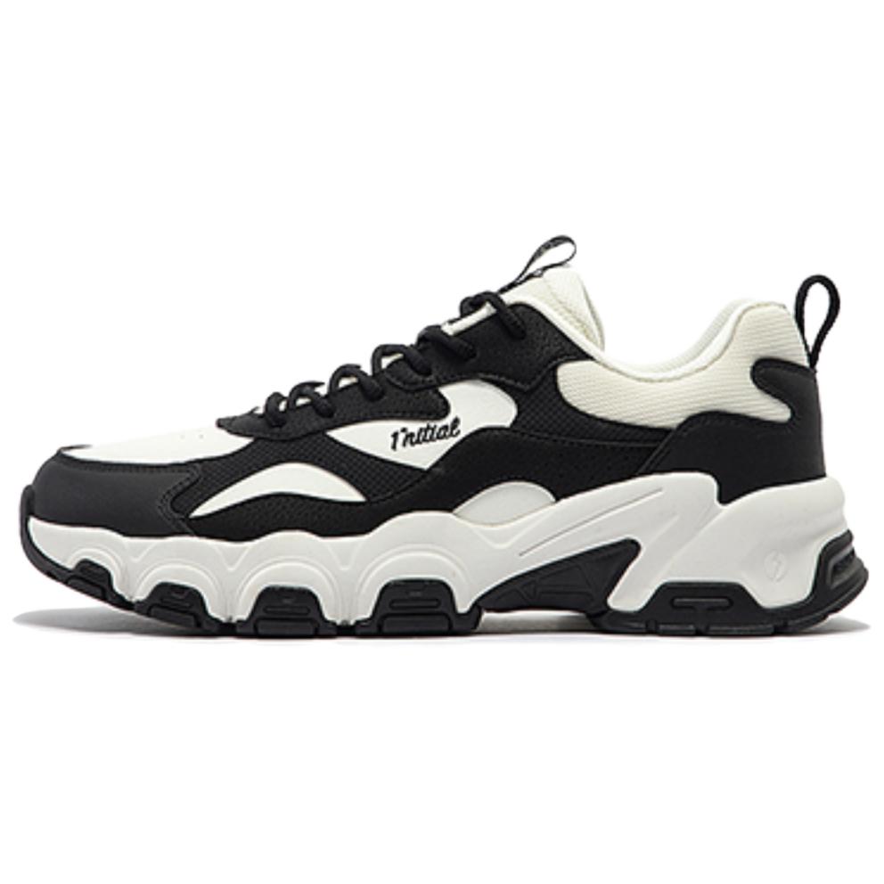 361° Life Collection Anti-Slip Wear-Resistant Low-Top Chunky Sneakers Men's White Black