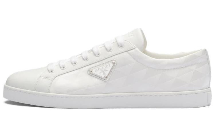 PRADA Prax 01 Sneakers Re Nylon Brushed Leather White