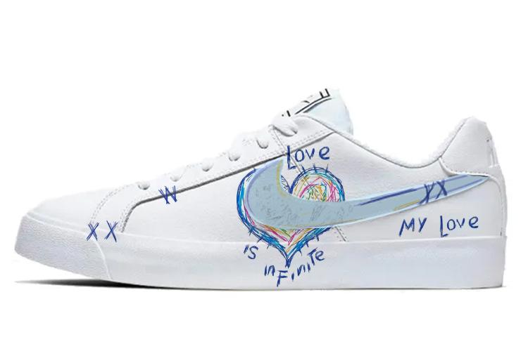 Nike Court Royale Collection Skateboard Shoes Unisex Low Top White/Blue