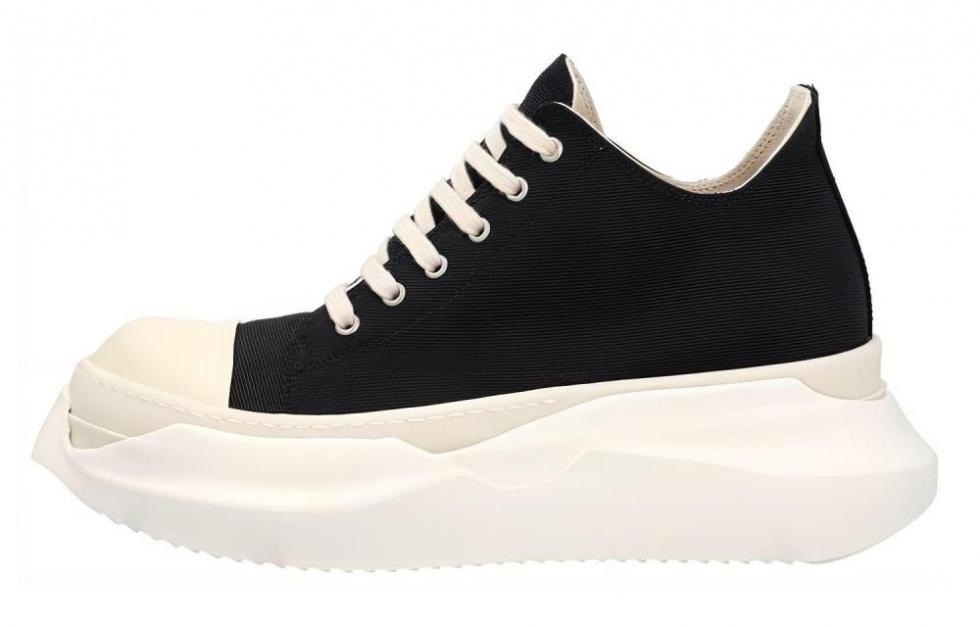 RICK OWENS DRKSHDW Abstract Low Fogachine Cotton Denim Black Milk