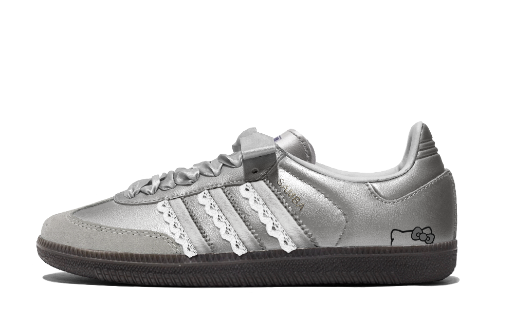 Adidas Originals SAMBA OG Abrasion Resistant Low Top German Army Trainers Unisex Silver