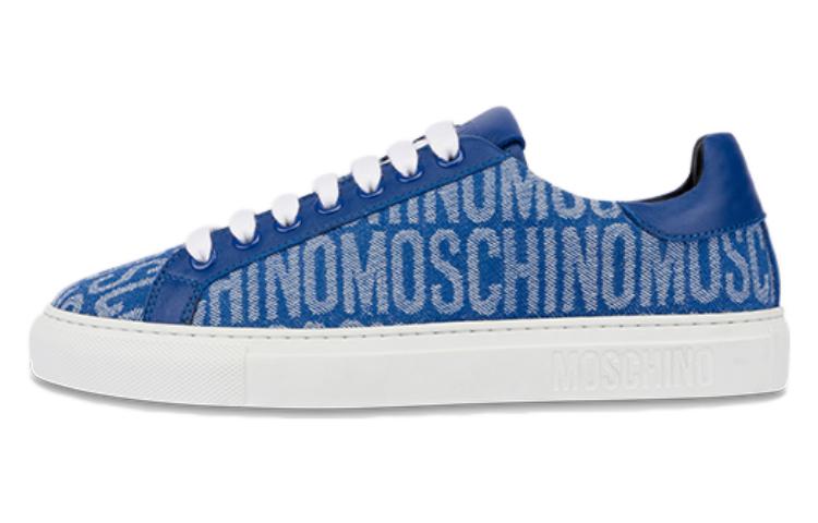 MOSCHINO Denim Low-Top Skateboard Shoes Men's Blue
