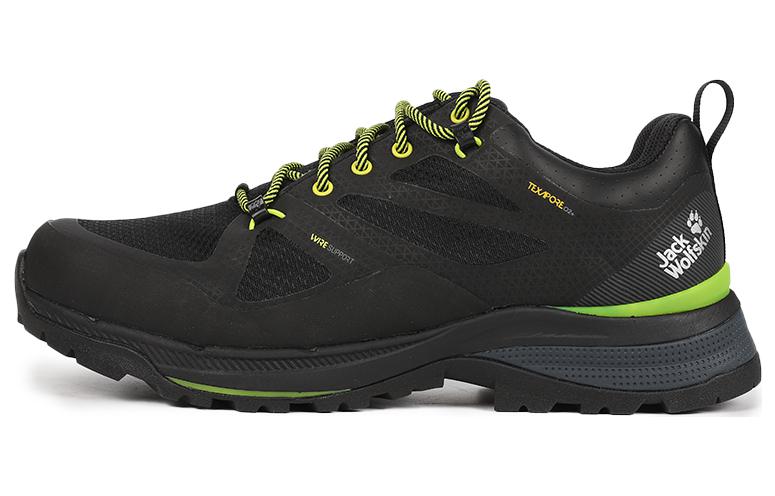 Jack Wolfskin Cushioning Anti-Slip And Wear-Resistant Low-Top Outdoor Shoes Men's Black Green