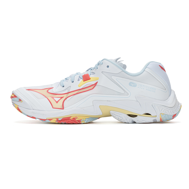 Mizuno Wave Lightning Z8 Cushioning, Wear Resistant Low Top Training Shoes Unisex Lava White