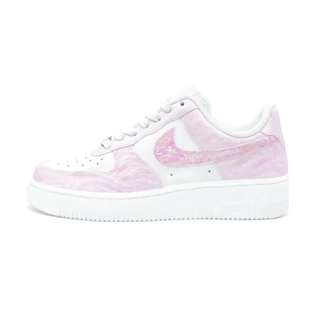 Nike Air Force 1 Skateboard Shoes Unisex Low top White/Light Pink