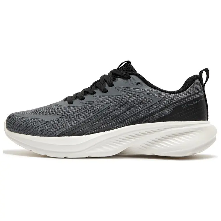 361° Slip Resistant Abrasion Resistant Low top Running Shoes Men's Gray Black