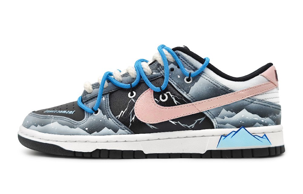 Nike Dunk Low Low-Top Skateboard Shoes GS Pink Black White