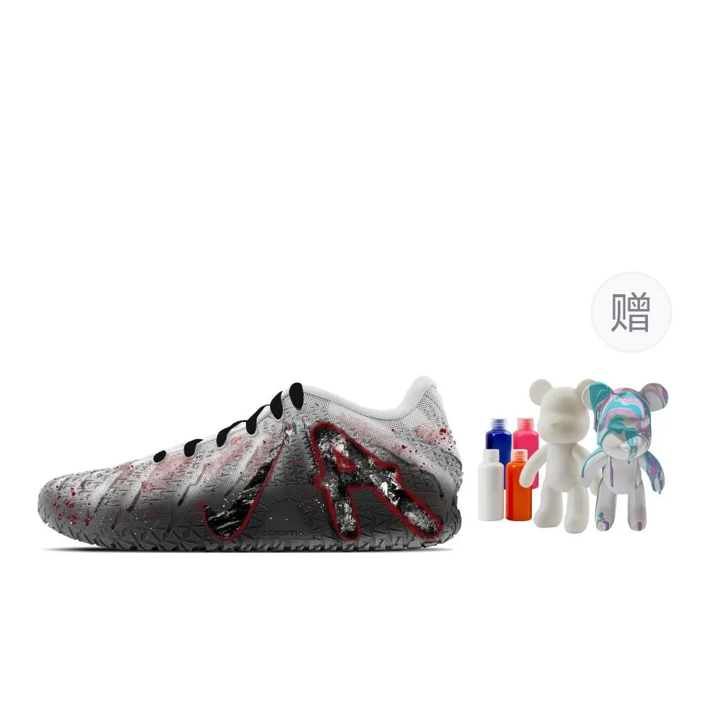 Nike Ja Morant 3 Shadow Of Scarlet, Fluid Bear Abrasion Resistant Low top Basketball Shoes Unisex Gray Red