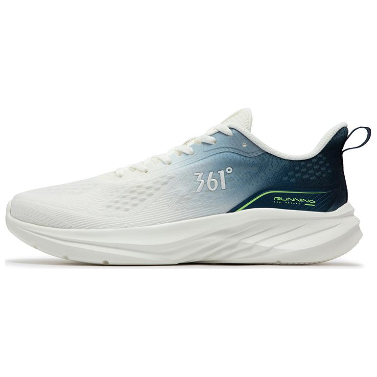 361° Wear-Resistant Low-Top Casual Running Shoes Men's White Blue