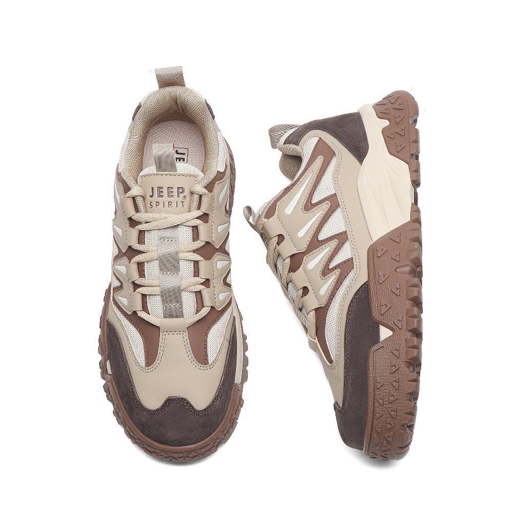 JEEP SPIRIT Skateboard Shoes Men's Low top Natural Deer