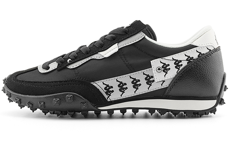 Kappa Cushioned Slip-Resistant Low-Top Casual Running Shoes Unisex Black
