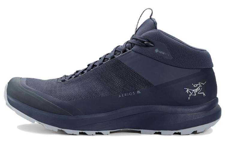 Arcteryx Aerios Gt Anti Slip Wear Resistant Mid Top Outdoor Shoes Unisex Ink Blue