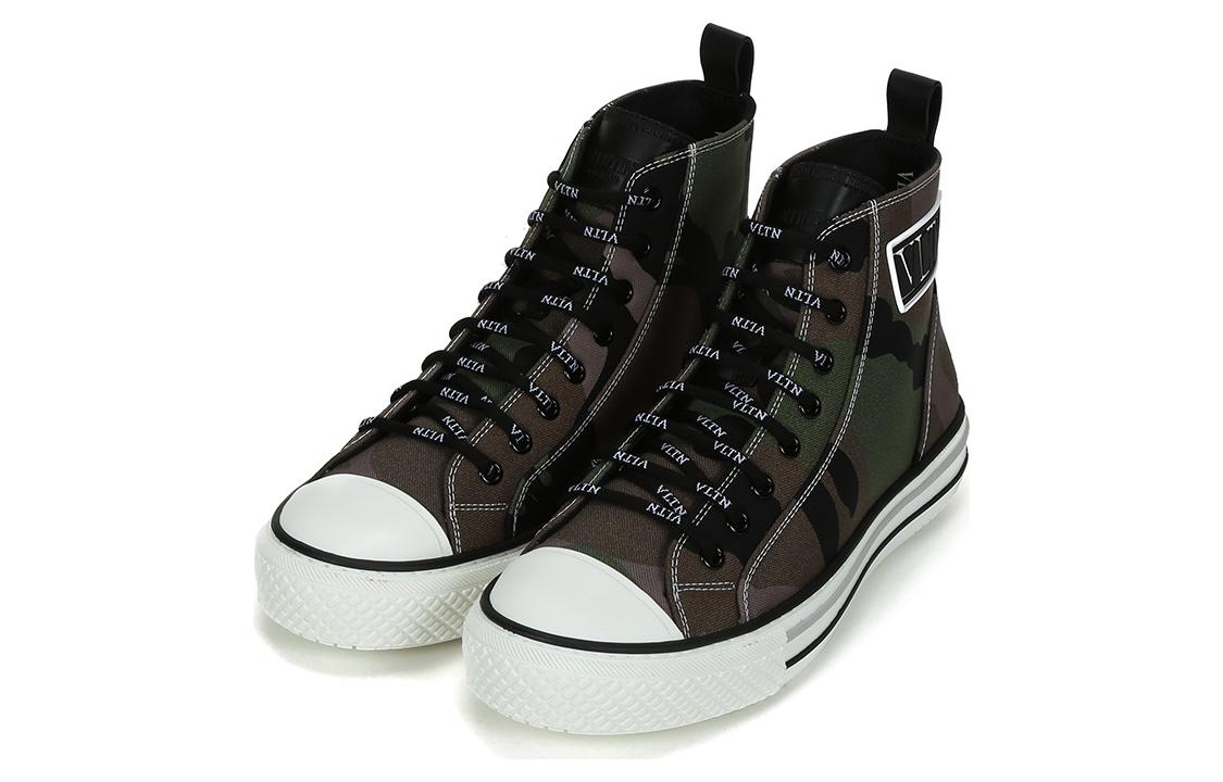 Valentino Giggies High Top Stylish Skateboarding Shoes Men's Army Green