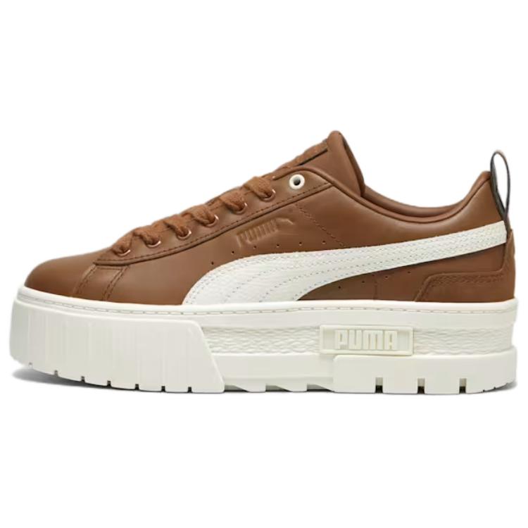 PUMA Mayze Abrasion Resistant Low Top Skateboard Shoes Women's Brown