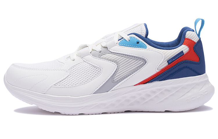 361° Cushioning, Wear Resistant Low Top Running Shoes Men's White Blue