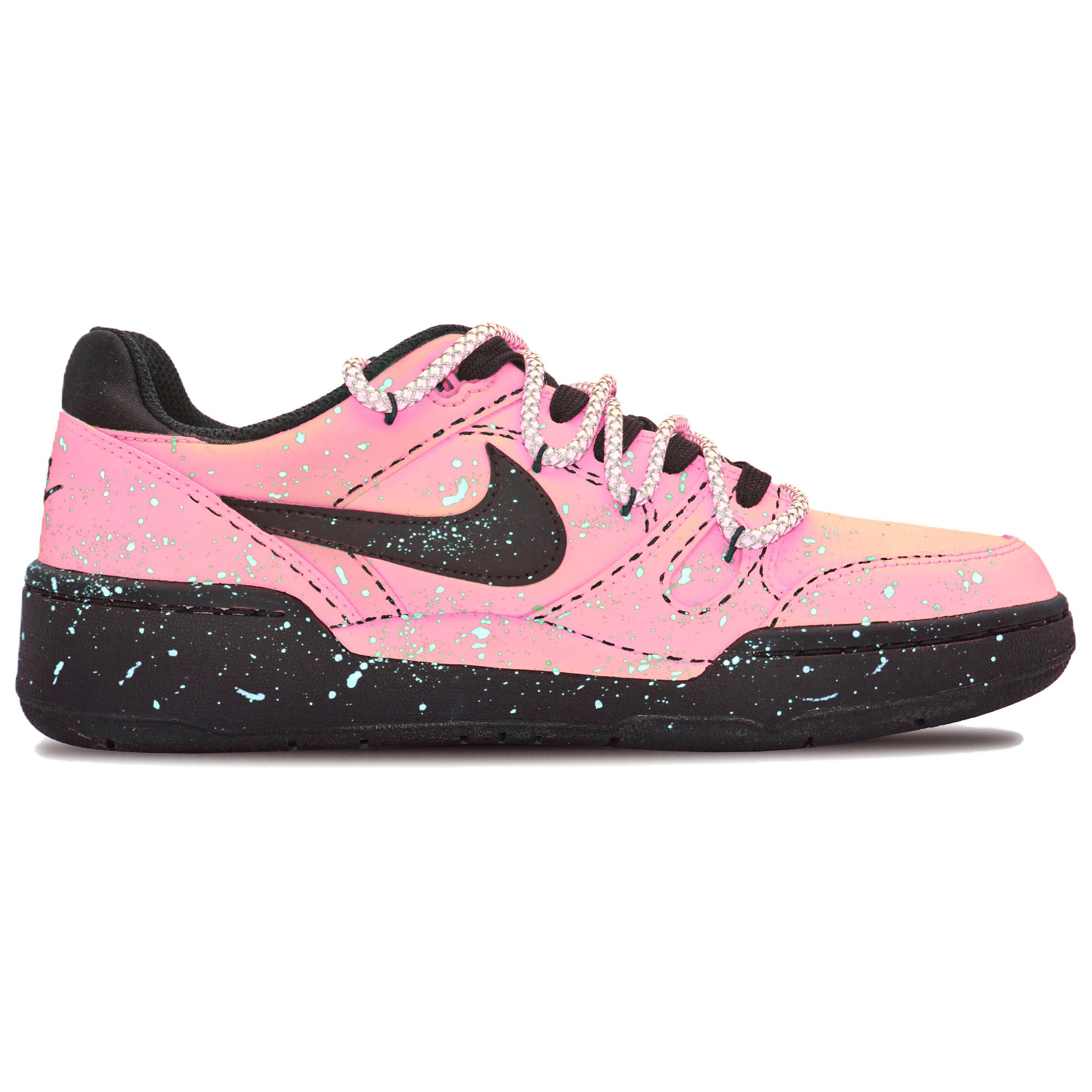 Nike Full Force Dazzling Color Cherry Blossom Abrasion Resistant Low top Skateboard Shoes Unisex Cherry Blossom