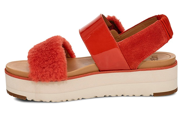UGG Le Fluff Sports Sandals Women's Rock Red