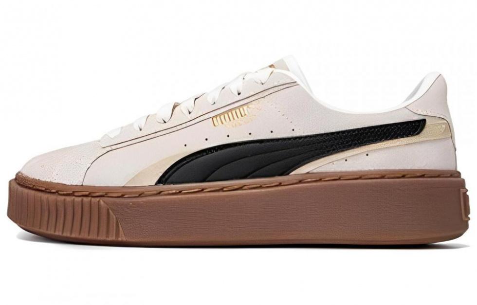 PUMA Platform Skate Shoes 'Cream Black Brown' Women's