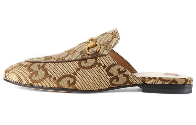 GUCCI Women's Jumbo Gg Princetown Slipper 'Camel' Women's
