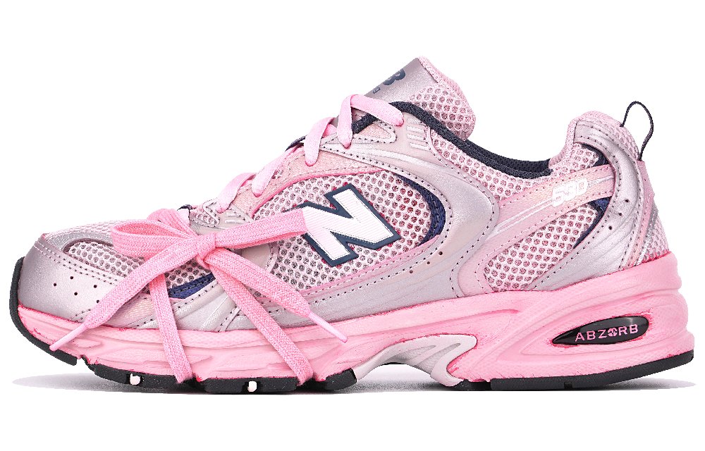 New Balance NB 530 Cushioning Abrasion Resistant Breathable Low Top Running Shoes Unisex Pink Gray Silver