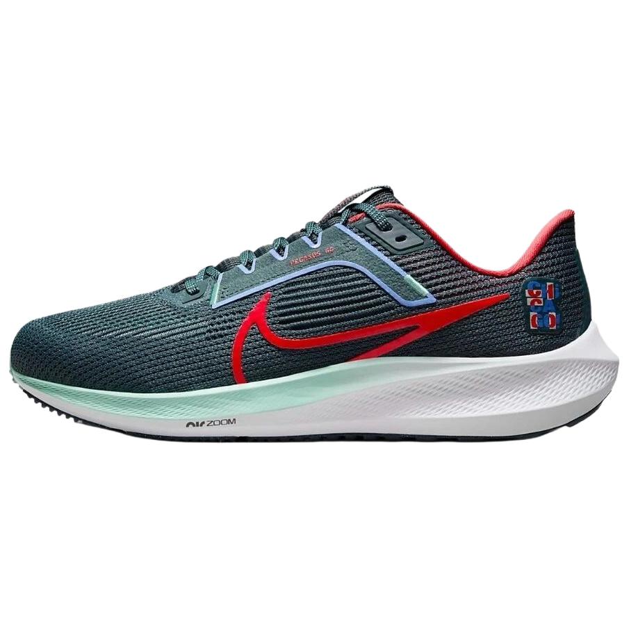 Nike Air Zoom Pegasus 40 Anti Slip Wear Resistant Low Top Marathon Running Shoes Unisex Black Green