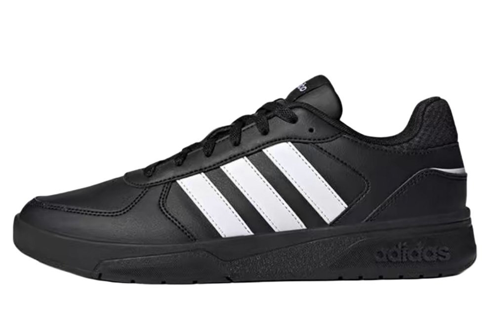 Adidas Neo Courtbeat Walkable, Etched Floating Light Abrasion Resistant Low Top Skateboard Shoes Unisex Black White
