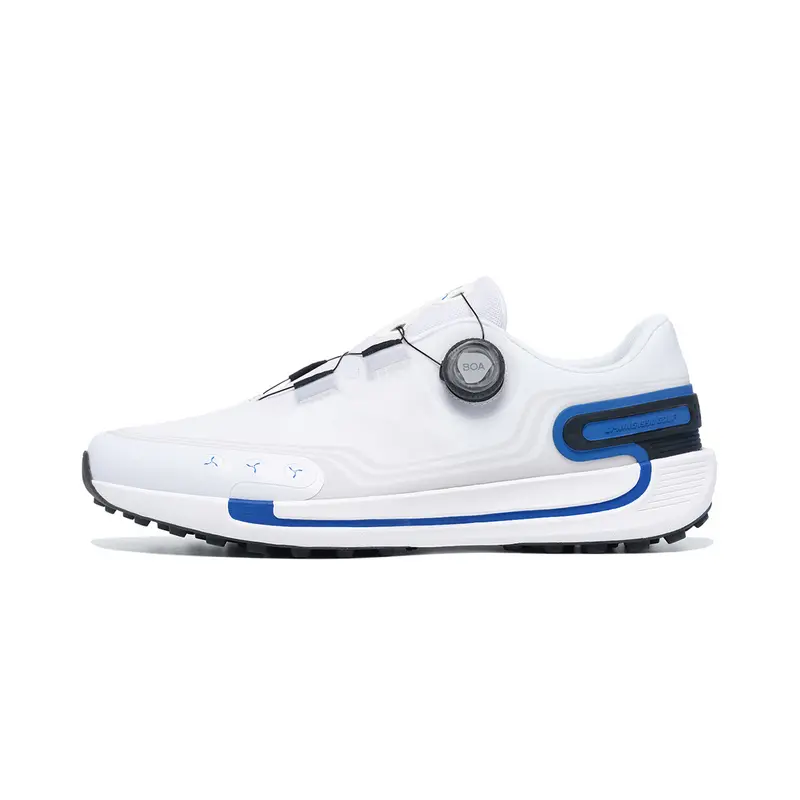 LI NING 1990 Abrasion Resistant Breathable Low top Golf Shoes Men's Standard White