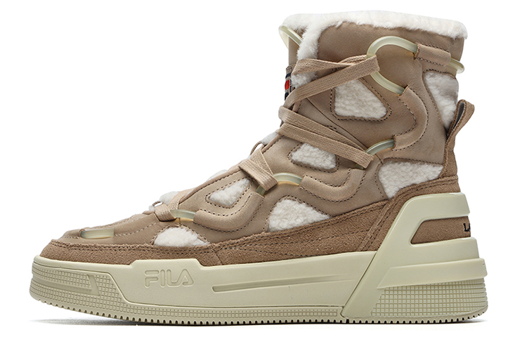 Lanvin x FILA Lanvin High Top Skateboard Shoes Women's Nougat Beige
