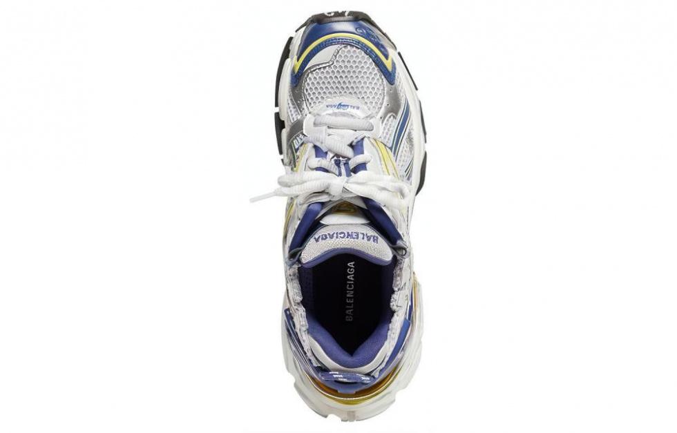 Balenciaga Runner Sneakers 'White Blue Yellow Mesh And Nylon' купить в интернет-магазине Yoocart с быстрой доставкой по России.