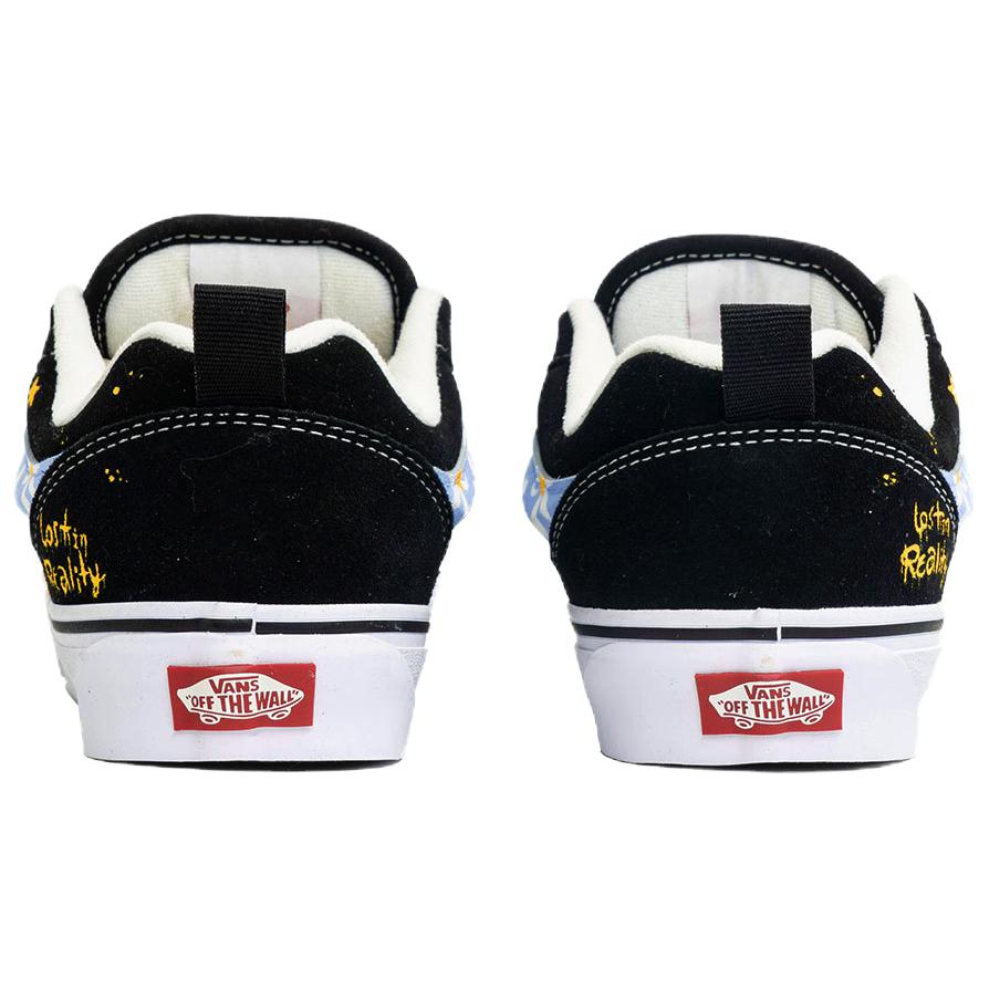 Vans Knu Skool Wanhu Nong, Lost, Shopping Bag Anti Slip Wear Resistant Low Top Skateboard Shoes Unisex Black White
