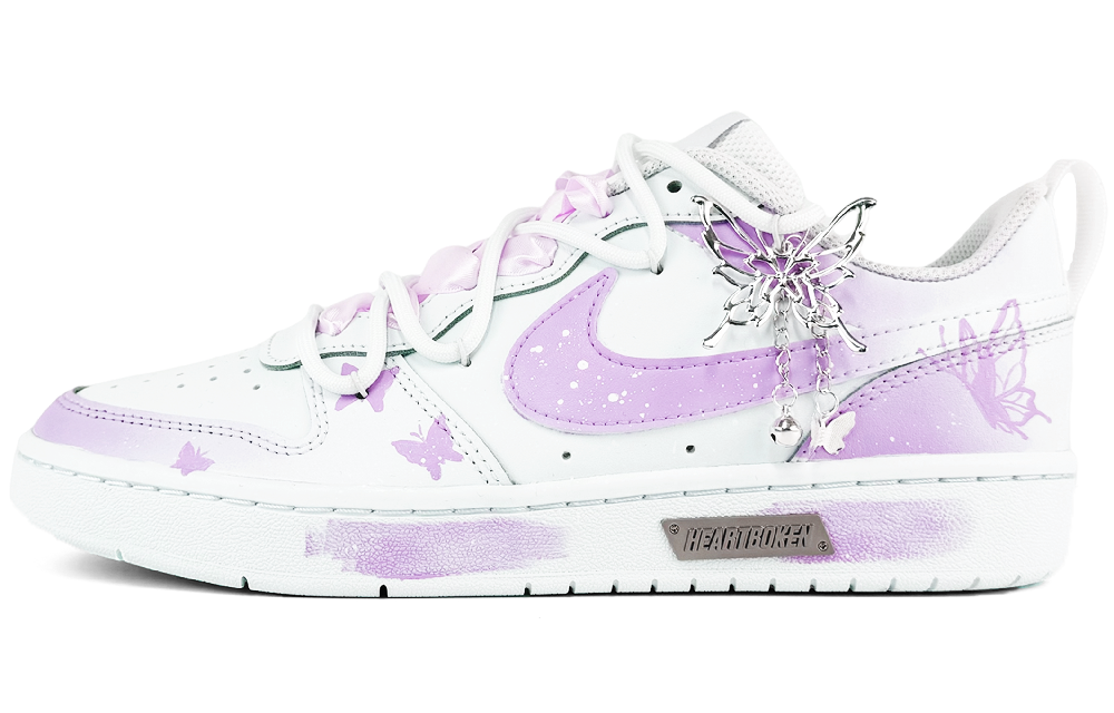 Nike Court Borough SuiXin Purple Quartz Strawberry Anti-Slip Wear-Resistant Low-Top Skateboard Shoes GS Light Purple
