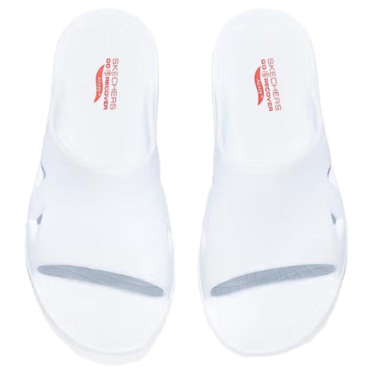Skechers GO RECOVER Quiet Abrasion Resistant Slide Slippers Men's White