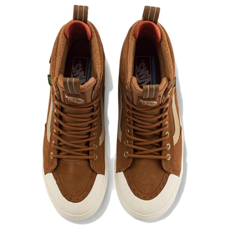 Vans Anti-Slip Wear-Resistant High-Top Hiking Shoes Unisex Brown