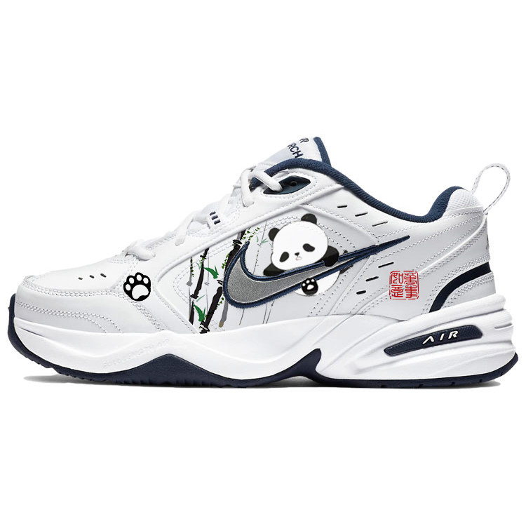 Nike Air Monarch 4 Anti-Slip Wear-Resistant Low-Top Chunky Sneakers Unisex White