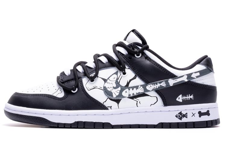 Nike Dunk Retro Anti Slip And Wear Resistant Lightweight Low Top Skateboard Shoes Men's Black White