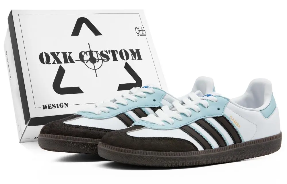 Adidas Samba Skateboard Shoes Unisex Low top Black/White/Blue