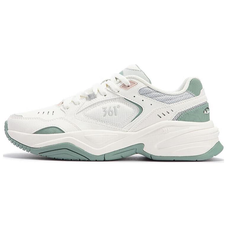 361° Wear-Resistant Low-Top Casual Shoes Women's White Green