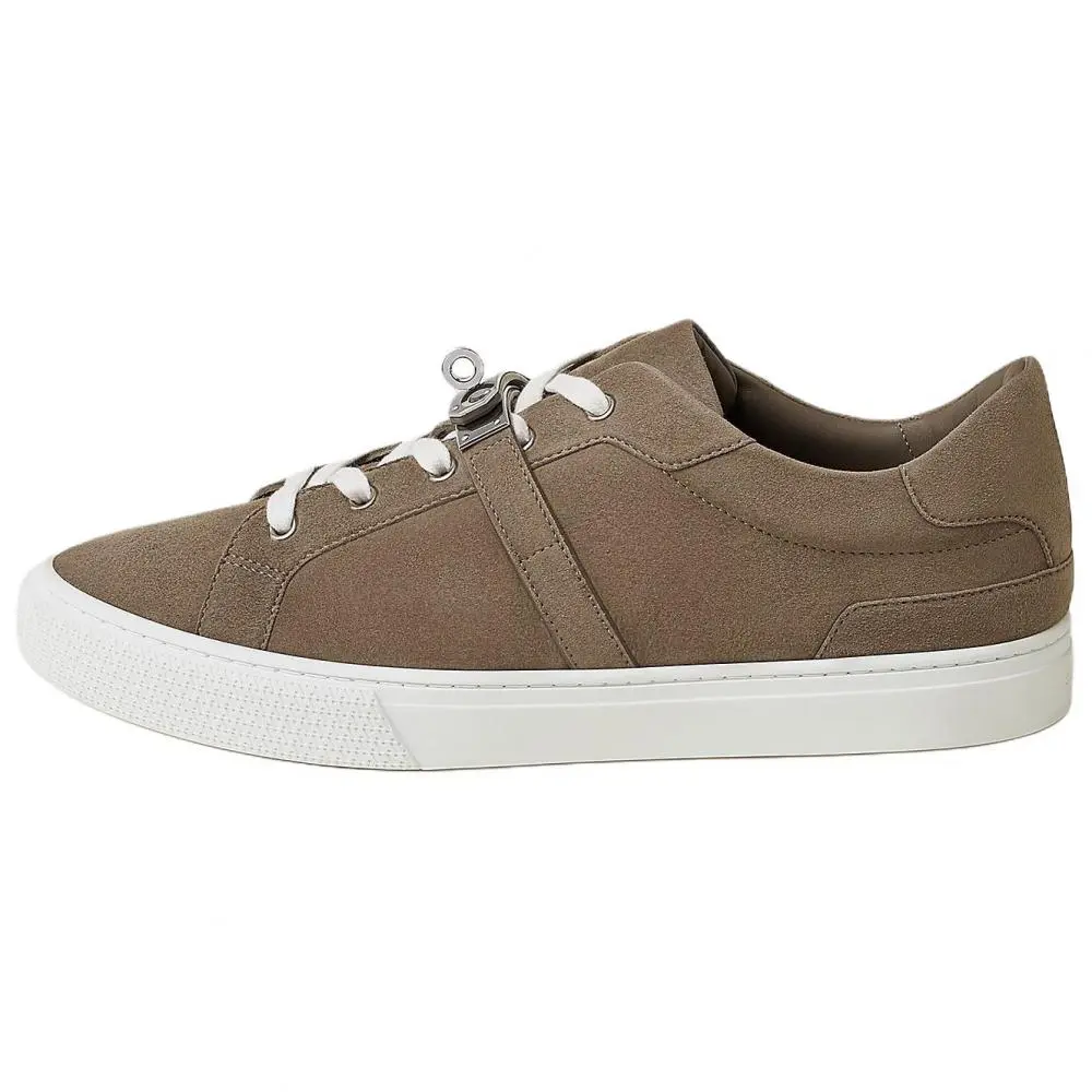 HERMES Day Low Top Skateboard Shoes Men's Beige