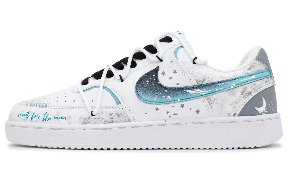 Nike Court Vision Balance Low-Top Skateboard Shoes Men's White Blue