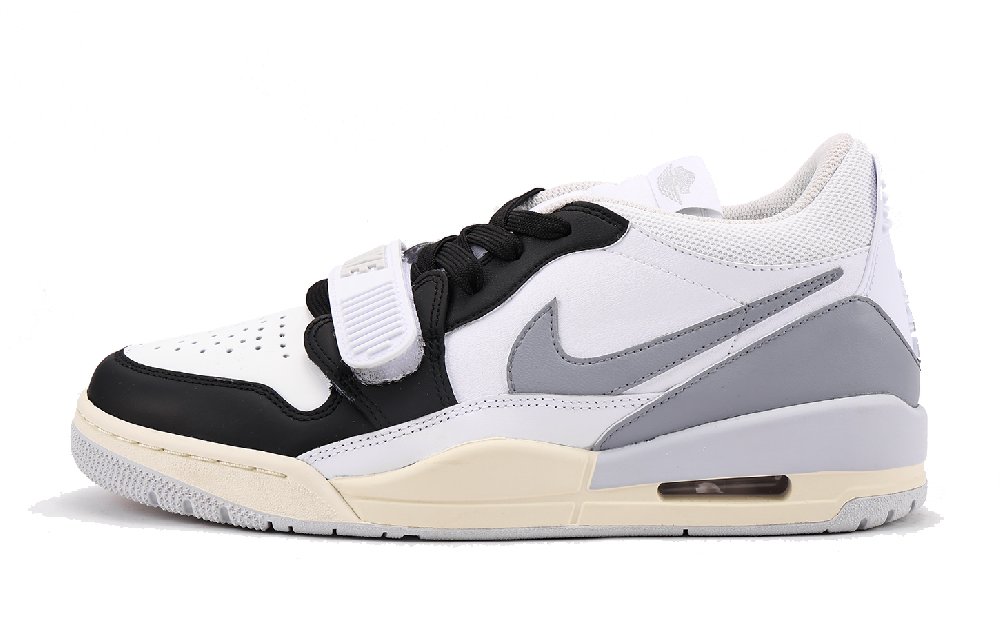 Jordan Legacy 312 Anti-Slip Wear-Resistant Low-Top Vintage Basketball Shoes Men's Black White