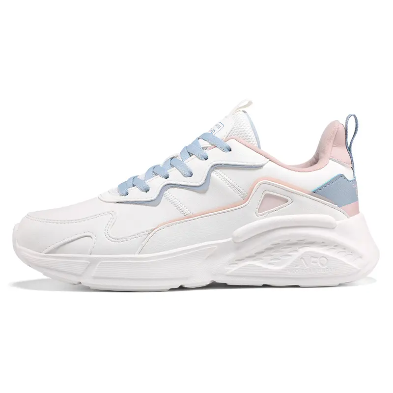 361° Cushioning Warm Low-Top Casual Shoes Women's White Blue Pink