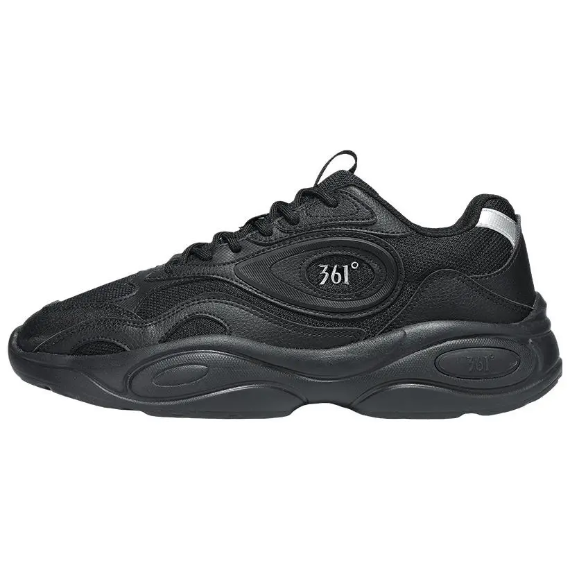 361° Wear-resistant And Lightweight Low-Top Casual Running Shoes Men's Black
