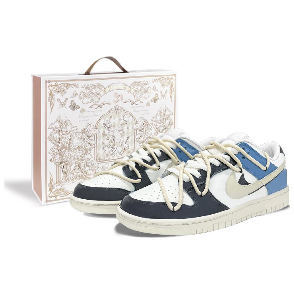 Nike Dunk Skateboard Shoes Women's Low-Top Blue Black