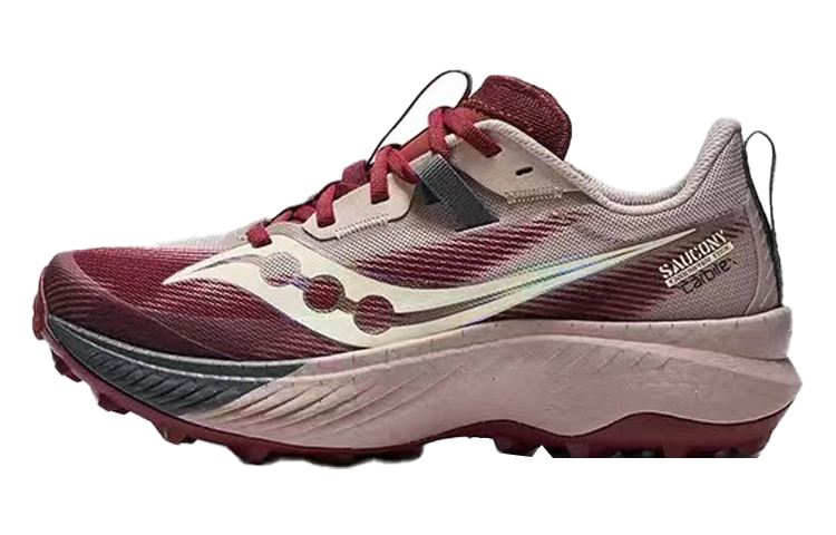 Saucony ENDORPHIN EDGE Slip-Resistant Low-Top Running Shoes Women's Beige Red