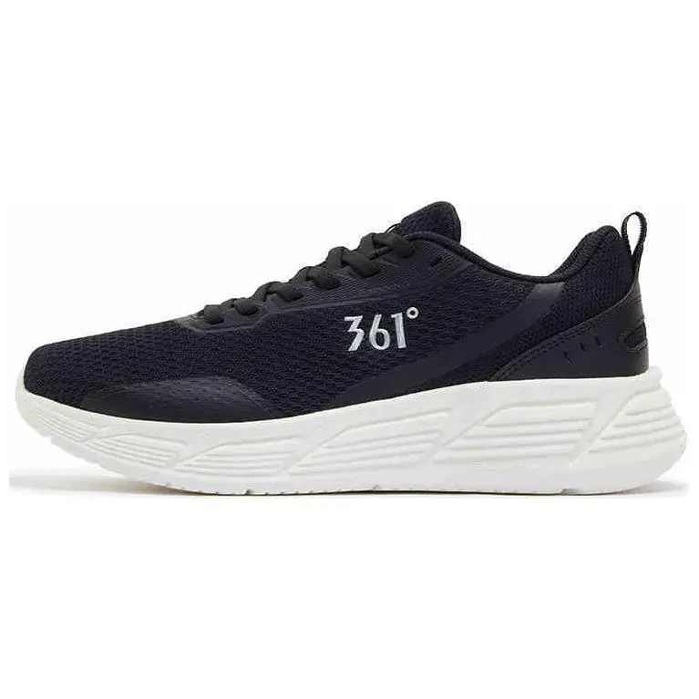 361° Anti-Slip Wear-Resistant Low-Top Casual Running Shoes Men's Black White