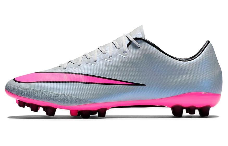 Nike Mercurial Vapor 10 Soccer Shoes Men Low-Top Silver Pink